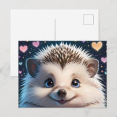Schattigee egel met grote blauwe ogen briefkaart (Voorkant / Achterkant)
