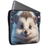 Schattigee egel met grote blauwe ogen laptop sleeve (Voorkant Rechts)