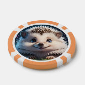 Schattigee egel met grote blauwe ogen poker chips (Enkel)