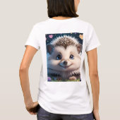 Schattigee egel met grote blauwe ogen t-shirt (Achterkant)