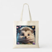 Schattigee egel met grote blauwe ogen tote bag (Achterkant)