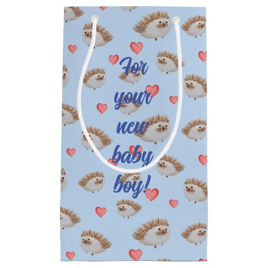 Schattigee egel met patroon klein cadeauzakje (Voorkant)