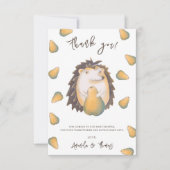 Schattigee egel met peren - dank u bedankkaart (Voorkant)