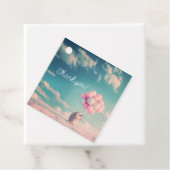 Schattigee egel met verjaardagsballonnen, aanpasba bedankjes labels (In situ)