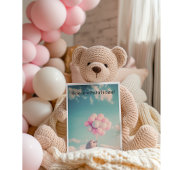 Schattigee egel met verjaardagsballonnen, aanpasba bedankkaart