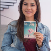 Schattigee egel met verjaardagsballonnen, aanpasba bedankkaart