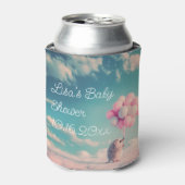 Schattigee egel met verjaardagsballonnen, aanpasba blikjeskoeler (Blikje Voorkant)