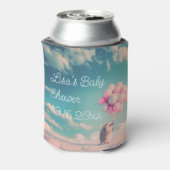 Schattigee egel met verjaardagsballonnen, aanpasba blikjeskoeler (Blikje Achterkant)