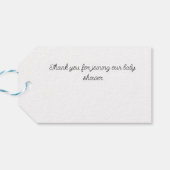 Schattigee egel met verjaardagsballonnen, aanpasba cadeaulabel (Achterkant Horizontaal)