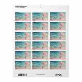 Schattigee egel met verjaardagsballonnen, aanpasba etiket (Full Sheet)