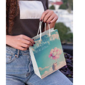 Schattigee egel met verjaardagsballonnen, aanpasba medium cadeauzakje