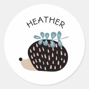 Schattigee egel namen aangepaste sjabloon sticker