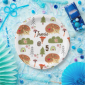 Schattigee egel Natuur bloemenregenboogpatroon Papieren Bordje (Feest)