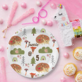 Schattigee egel Natuur bloemenregenboogpatroon Papieren Bordje (Feest)