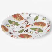 Schattigee egel Natuur bloemenregenboogpatroon Papieren Bordje (Gekanteld)