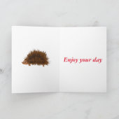 Schattigee egel Niece Verjaardag toevoegen naam le Kaart (Binnen)