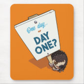 Schattigee egel op een dag of dag één? Motivatie Muismat (Voorkant)