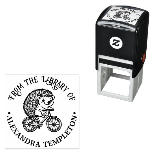 Schattigee egel op fietsbibliotheek Boeknaam Zelfinktende Stempel (In situ)