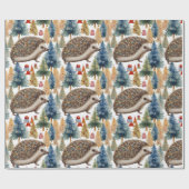 Schattigee egel vakantiebomen cadeaupapier (Vlak)