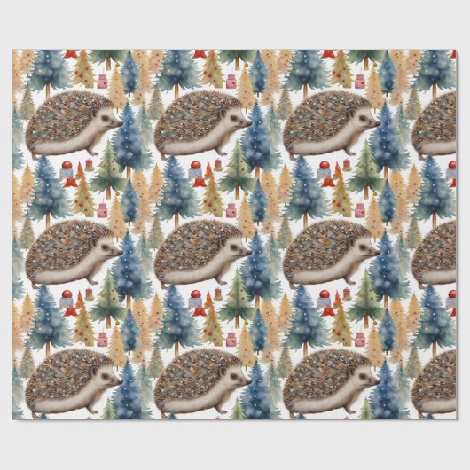 Schattigee egel vakantiebomen cadeaupapier (Vlak)