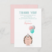 Schattigee egel verjaardag dank u kaart (Voorkant / Achterkant)