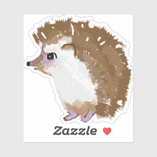 Schattigee egel waterfles sticker (Vel)