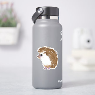 Schattigee egel waterfles sticker