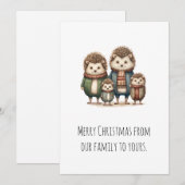 Schattigee egels feestdagenkaart (Voorkant / Achterkant)