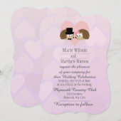 Schattigee egels in liefde bruiloft kaart (Voorkant / Achterkant)