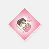 SCHATTIGEE EGELS KUSSEN HARTEN LIEFDE DECOUPAGE PA SERVET (Hoek)