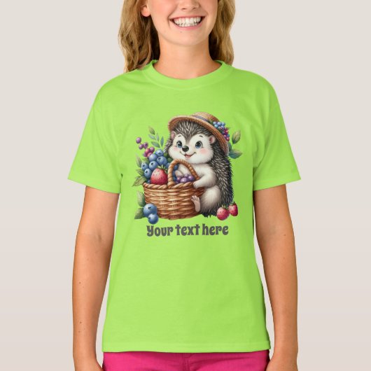 Schattigee egels liefhebbers meisjes t-shirt (Voorkant)