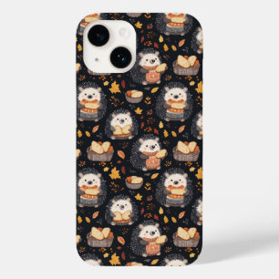 Schattigee egels met brood en herfstbladeren Case-Mate iPhone 14 hoesje