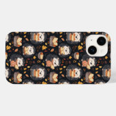 Schattigee egels met brood en herfstbladeren Case-Mate iPhone case (Achterkant (horizontaal))