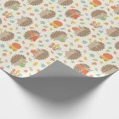 Schattigee egels met Little Leaves Cream Cadeaupapier (Hoek)