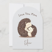 Schattigee Egels Mom aangepaste foto & bericht Arc Kaart (Voorkant)