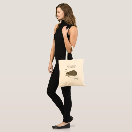 Schattigee egels tote bag (Voorkant (model))