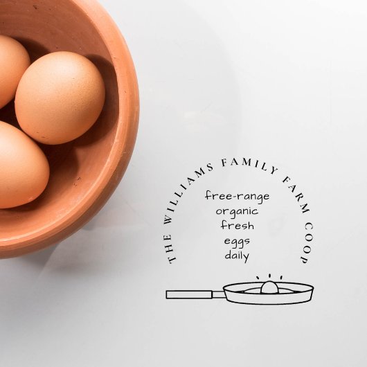 Schattigee  Eggs Karton Custom Family Farmhouse Rubberstempel