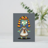 Schattigee Egyptische zombie Briefkaart (Staand voorkant)