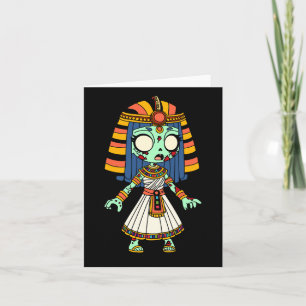 Schattigee Egyptische zombie Notitiekaartje