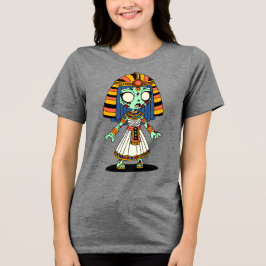 Schattigee Egyptische zombie Tri-Blend Shirt