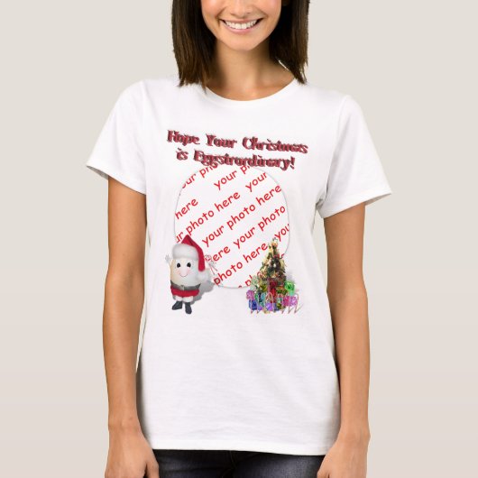 Schattigee Ei Sinterklaas Foto Lijst T-shirt (Voorkant)