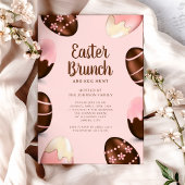 Schattigee eierjacht en paasbrunch kaart