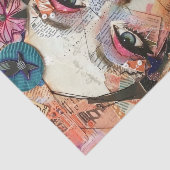 SCHATTIGEE EIGENZINNIGE BOHO MEISJE DECOUPAGE TISSUEPAPIER (Detail)