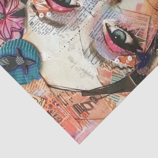 SCHATTIGEE EIGENZINNIGE BOHO MEISJE DECOUPAGE TISSUEPAPIER (Detail)