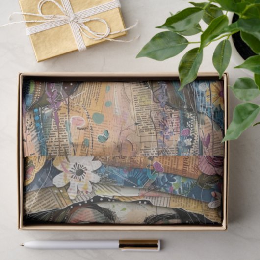 SCHATTIGEE EIGENZINNIGE BOHO MEISJE DECOUPAGE TISSUEPAPIER (Geschenk)