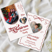 Schattigee eigenzinnige doodle kerst aangepaste 3 feestdagenkaart