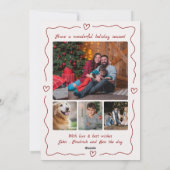 Schattigee eigenzinnige doodle kerst aangepaste fo feestdagenkaart (Achterkant)