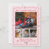 Schattigee eigenzinnige doodle kerst aangepaste fo feestdagenkaart (Achterkant)