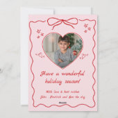 Schattigee eigenzinnige doodle kerst custom 2photo feestdagenkaart (Achterkant)