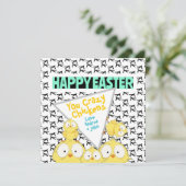 Schattigee eigenzinnige Happy Easter Uw gekke kipp Feestdagenkaart (Staand voorkant)